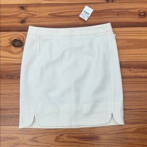 NWT J. Crew Off-White Wool Mini Skirt size 00